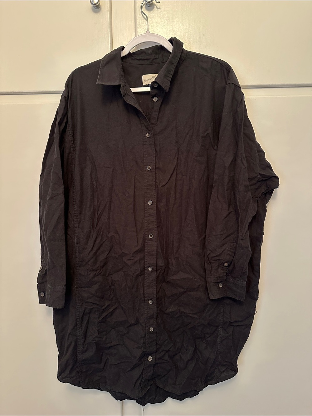 LIKE NEW Universal Thread Black Button Down Mini Dress
